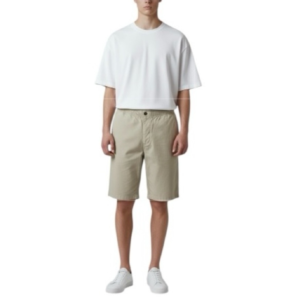 J. Crew E-Waist Cotton Linen Blend Mens Shorts NWT XL Natural Khaki